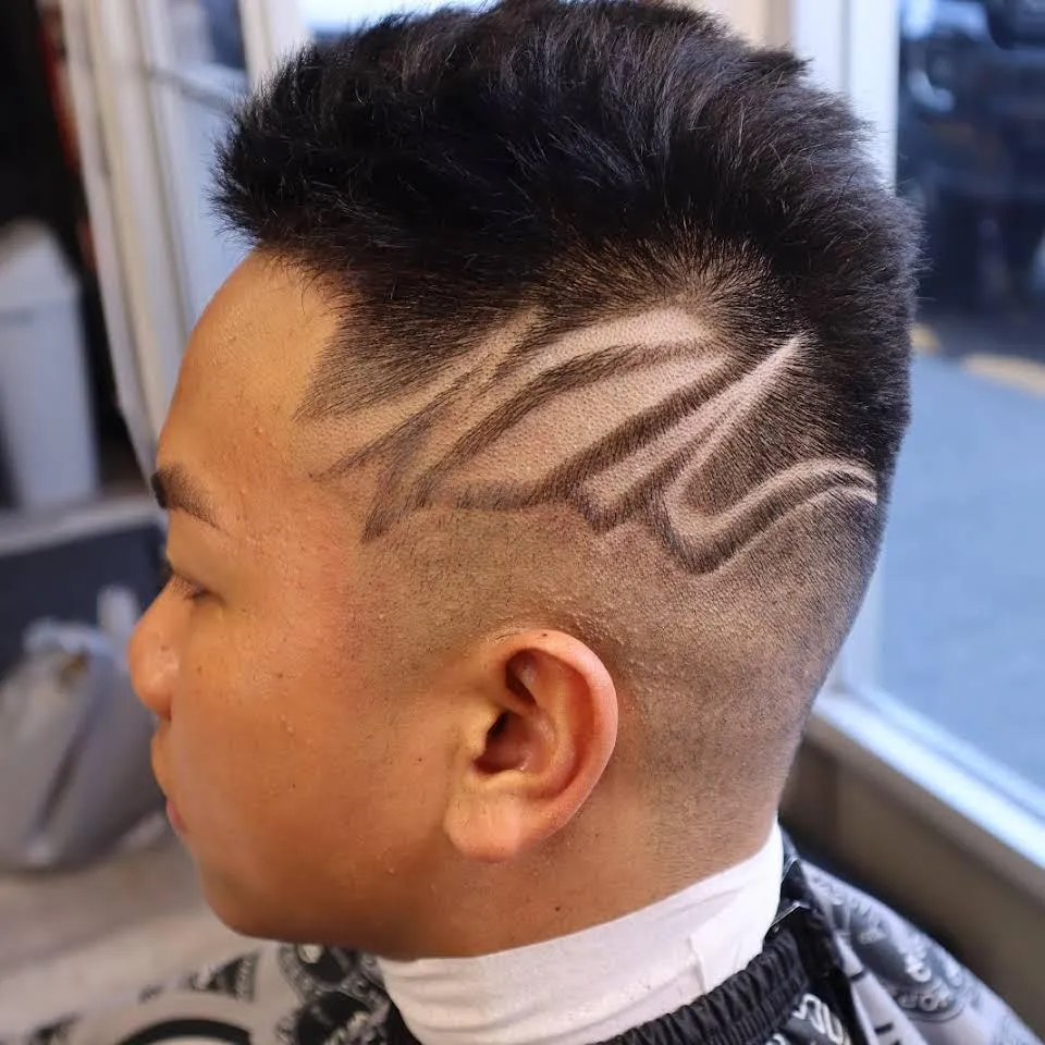 Freestyle hair design fade